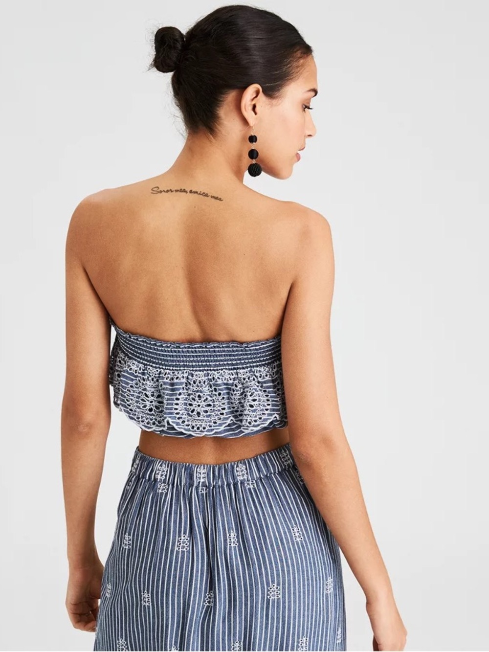 Smocked Strapless Eyelet Ruffle Summer Set - Picture 2 of 11